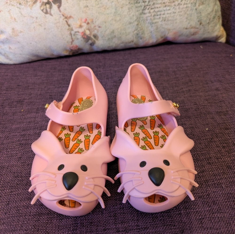 Mini Melissa Pink Bunny Shoes